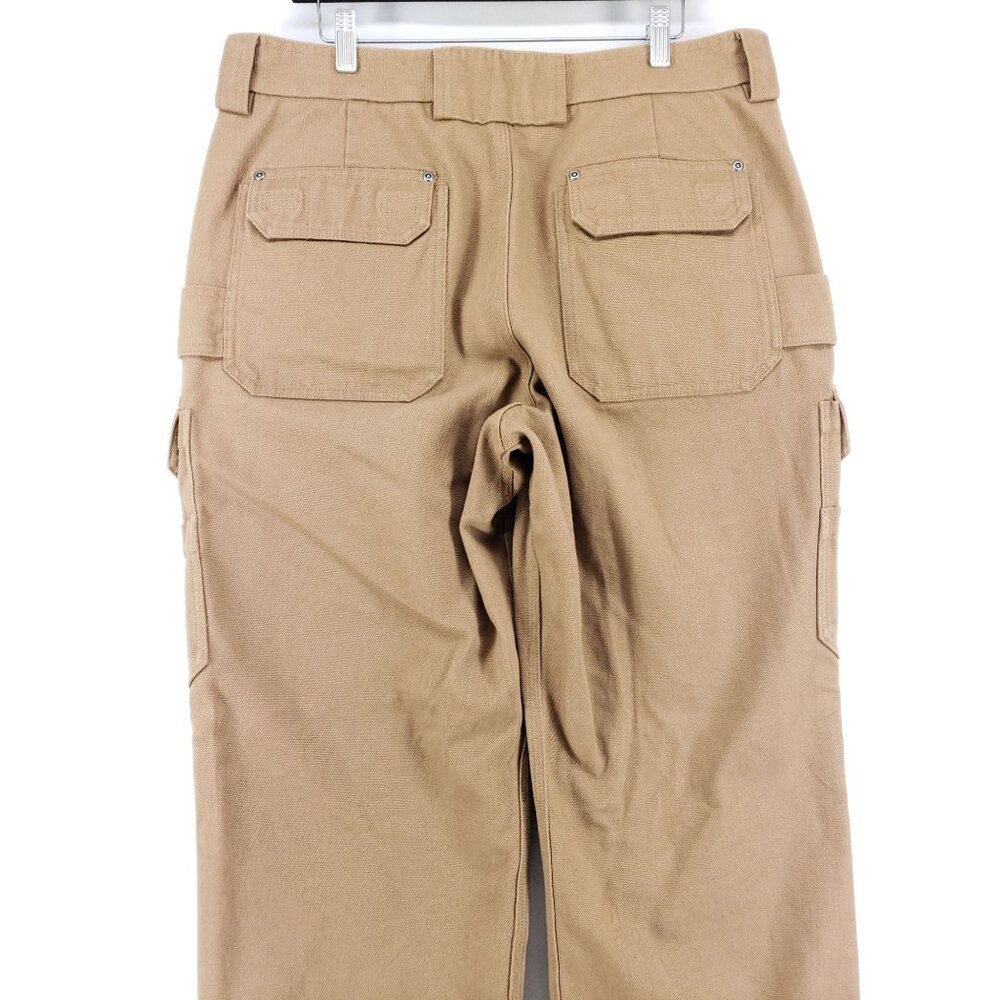 Duluth Trading Mens 36x30 Cargo Pants Brown High-Rise Cotton Twill With Pockets - Picture 5 of 11